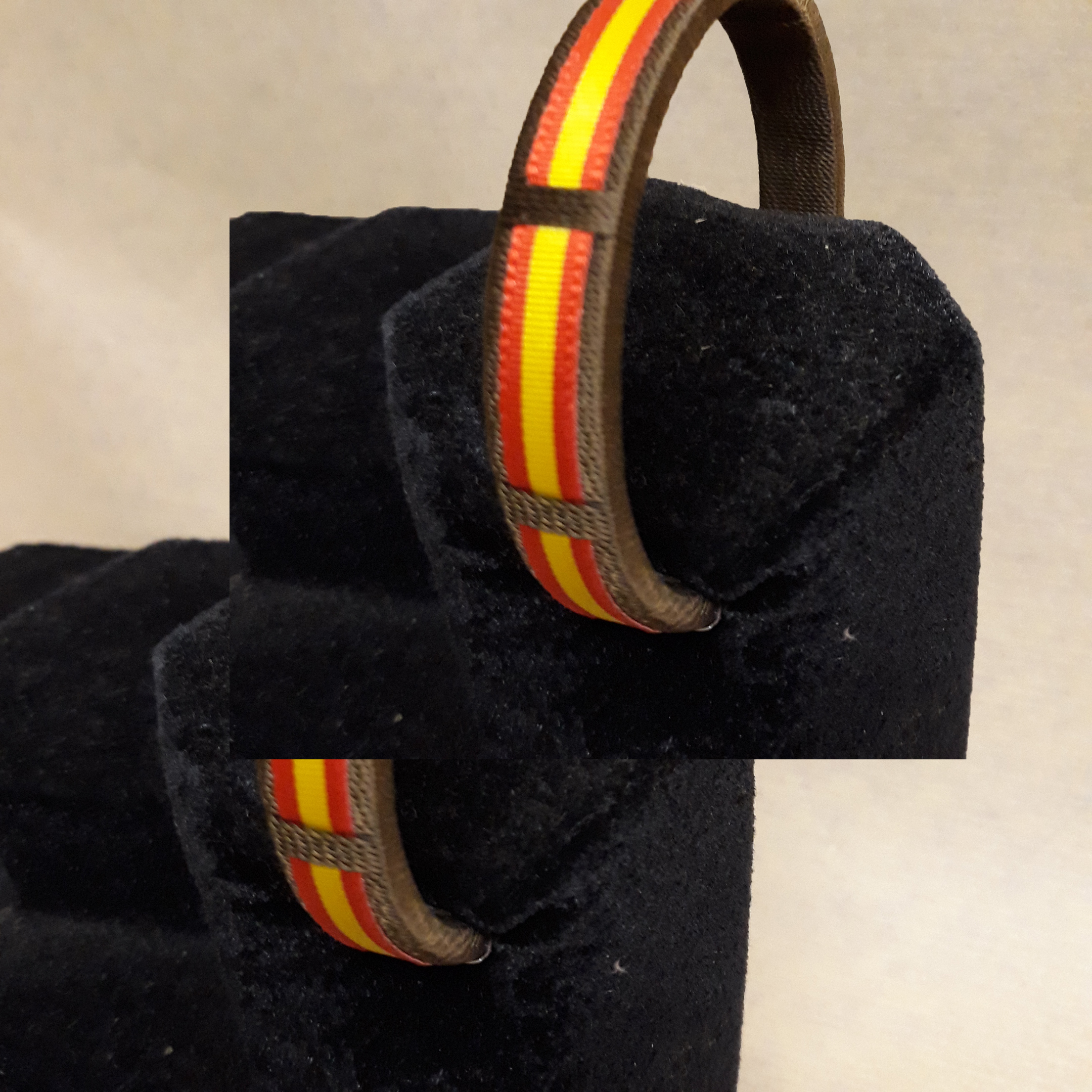 pulsera tela rígida plata España